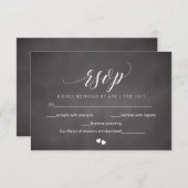 Carte de réponse du script RSVP de mariage du tabl (Devant / Derrière)