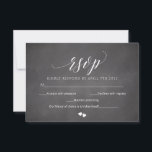 Carte de réponse du script RSVP de mariage du tabl<br><div class="desc">Carte RSVP Chalkboard Wedding,  Carte de réponse Mariage avec design de script noir. do-it-yourself Cartes de Script Imprimables,  Industrielles,  minimalistes Facile à éditer et de beaux designs uniques pour ajouter un accent élégant à vos événements Cartes de Correspondance disponibles. DÉPOSEZ UN MESSAGE POUR TOUTES LES COMMANDES PERSONNALISÉES.</div>