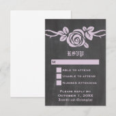 Carte de réponse du tableau de bord Rose Lilac (Devant / Derrière)