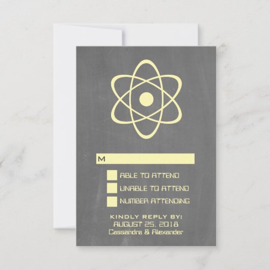 Carte de réponse du tableau jaune atomique (Devant)