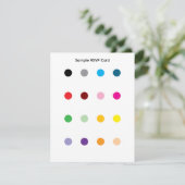 Carte de réponse échantillon (Debout devant)