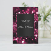 CARTE DE RÉPONSE ÉLÉGANCE SATINÉE PAILLETÉE rsvp (Debout devant)