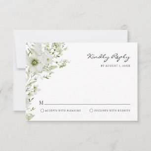 Carte de réponse Elegant Greenery