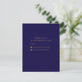 Carte de réponse Elegant Navy (Debout devant)