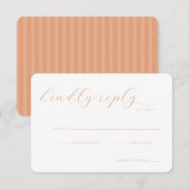 Carte de réponse Elegant Peach (Devant / Derrière)