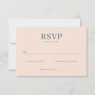 Carte de réponse Elegant Peach