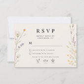 Carte de réponse Elegant Wildflower (Devant)