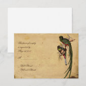 Carte de réponse élégante aux oiseaux du Quetzal v (Devant / Derrière)