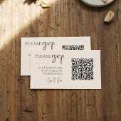 Carte de réponse élégante avec votre photo et code