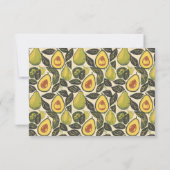 Carte de réponse élégante beige (Dos)