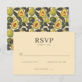 Carte de réponse élégante beige (Devant / Derrière)