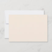 Carte de réponse élégante crème (Dos)