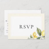 Carte de réponse élégante de choix de menu de citr (Devant / Derrière)