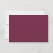 Carte de réponse élégante de mariage de roses de B (Dos)
