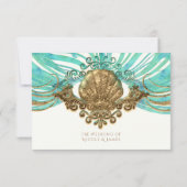 Carte de réponse élégante de plage de glamour de c (Dos)