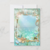 Carte de réponse élégante enchantée sous la plage  (Dos)