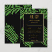 Carte de réponse élégante et chic pour menu de mar (Devant / Derrière)