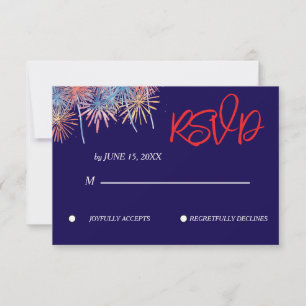 Carte de réponse élégante et patriotique pour mari