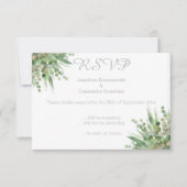 CARTE DE RÉPONSE ÉLÉGANTE ET SIMPLE EN EUCALYPTUS (Devant)