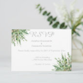 CARTE DE RÉPONSE ÉLÉGANTE ET SIMPLE EN EUCALYPTUS (Debout devant)
