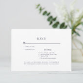 Carte de réponse élégante et simple pour mariage e (Debout devant)