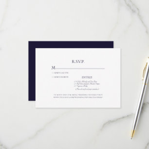 Carte de réponse élégante et simple pour mariage e