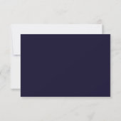 Carte de réponse élégante et simple pour mariage e (Dos)