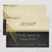 Carte de réponse élégante et stylée de mariage en  (Devant / Derrière)
