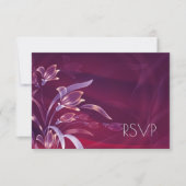 Carte de réponse élégante florale | Design argent (Devant)