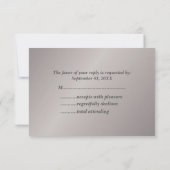 Carte de réponse élégante florale | Design argent (Dos)