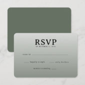Carte de réponse élégante grise RSVP (Devant / Derrière)
