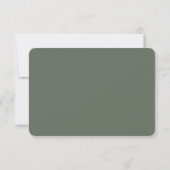 Carte de réponse élégante grise RSVP (Dos)