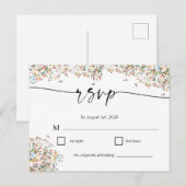 Carte de réponse élégante minimale (Devant / Derrière)