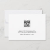 Carte de réponse élégante minimaliste (Dos)