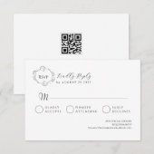 Carte de réponse élégante minimaliste (Devant / Derrière)