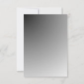 Carte de réponse élégante noir et blanc (Dos)