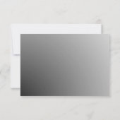 Carte de réponse élégante noir et blanc (style 2) (Dos)