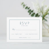 Carte de réponse élégante noire RSVP (Debout devant)