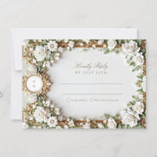 Carte de réponse élégante pour mariage
