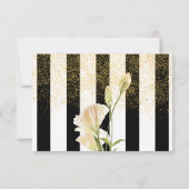 Carte de réponse élégante pour mariage (Dos)