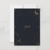 Carte de réponse élégante pour mariage céleste de (Dos)