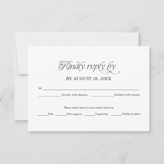 Carte de réponse élégante pour RSVP de mariage min (Devant)