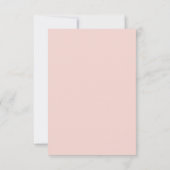 Carte de réponse élégante rose (Dos)