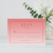 Carte de réponse élégante rose (Debout devant)