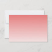 Carte de réponse élégante rose (Dos)