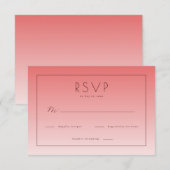 Carte de réponse élégante rose (Devant / Derrière)