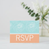 Carte de réponse élégante Rose Raving (Debout devant)