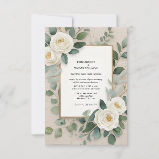 Carte de réponse élégante rustique boho RSVP (Devant)