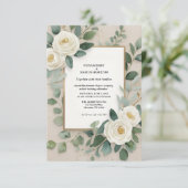 Carte de réponse élégante rustique boho RSVP (Debout devant)