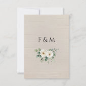 Carte de réponse élégante rustique boho RSVP (Dos)